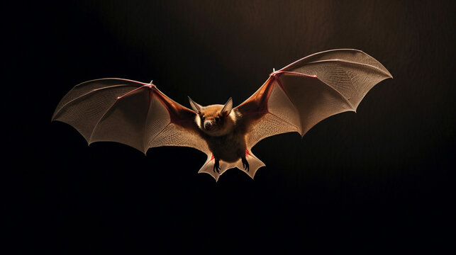bat on black HD 8K wallpaper Stock Photographic Image
