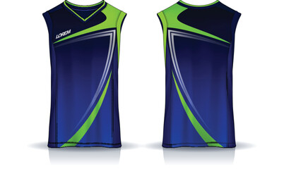 Basketball tank top design template, Sport jersey mockup. uniform front , side and back view.	