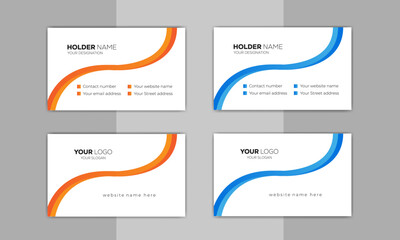 Creative unique, Professional, Luxury, Modern and simple corporate business visiting card design template ideas for personal identity stock illustration
