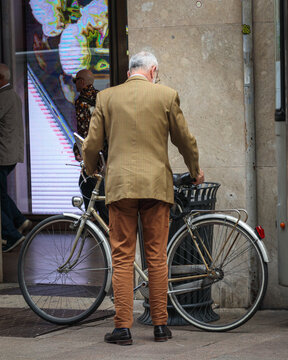 man on bicycle