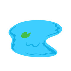 Swamp Illustration With Lotus Plants