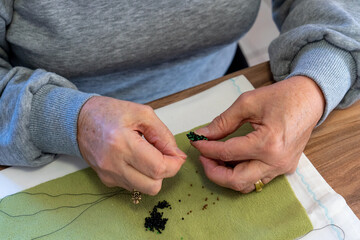 woman training in craft courses for adults