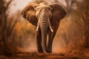 Fototapeta na wymiar Elephant shot