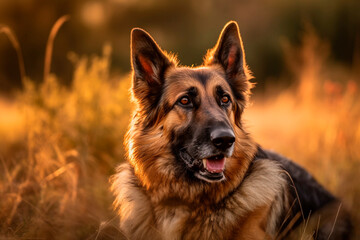 German shepherd shot