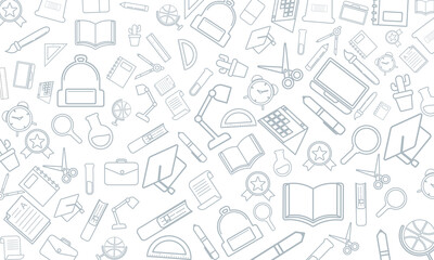 Study background doodle style, good for banner, media social design, poster, wall decor, or anything