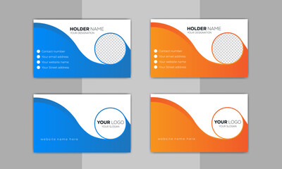 Creative unique, Professional, Luxury, Modern and simple corporate business visiting card design template ideas for personal identity stock illustration