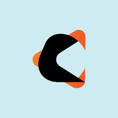 Obraz premium Minimalist Lette C or CC Creative Monogram Logo