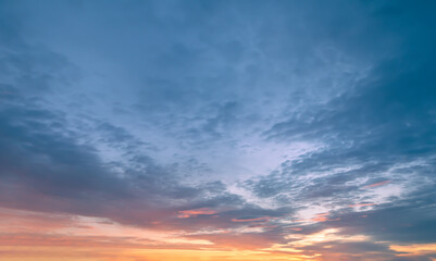 Fototapeta na wymiar Beautiful colorful sunset sky textures for sky replacement 