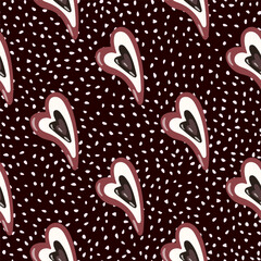 Vintage hearts seamless pattern. 14 february wallpaper. Valentine's Day backdrop.