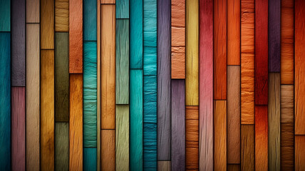 Colorful wood pattern texture background. Generative AI