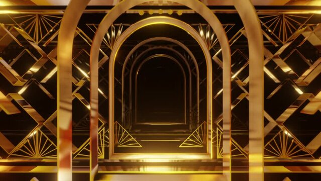 Golden Art Deco Background