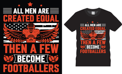 American football illustration Typography t-shirt design vector template. Fully editable premium vector graphic ready file.Ready for Print item Poster,Card,Sports football t shirt design