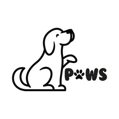 dog paw vector footprint icon french bulldog cartoon character symbol illustration doodle design