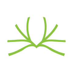 Creative abstract Life root logo, tree roots line arts