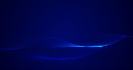 Abstract blue dynamic lines curve background. Futuristic hi-technology. Landing page. Banners, flyers, and presentations. Vector illustration