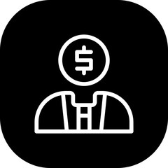 Businessman Business and Finance icon with black filled outline style. people, manager, management, teamwork, human, person, man. Vector illustration