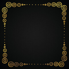 Golden luxury ornamental frame, Wedding, party, invitation background, Royal gold frame, antique, vintage gold style 56, abstract black gold.