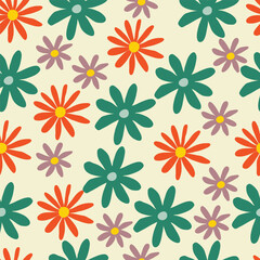 Floral seamless pattern background sun flower