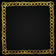 Golden luxury ornamental frame, Wedding, party, invitation background, Royal gold frame, antique, vintage gold style 71, abstract black gold.