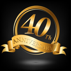 40 YEARS DECORATIVE ANNIVERSARY BACKGROUND