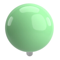 Push pin. Drawing pin. 3D pin. 3D illustration.