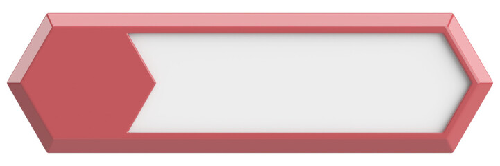 3D button. Empty button. 3D illustration.