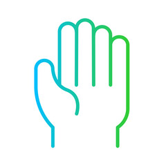 Prevention Business and Finance icon with green and blue gradient outline style. protection, safety, concept, protect, security, insurance, care. Vector illustration