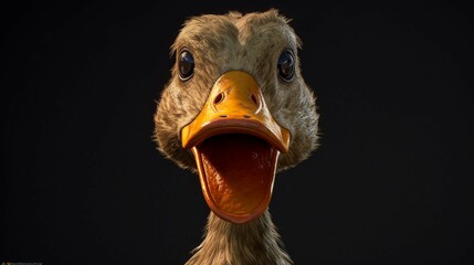 Man head duck.Generative AI