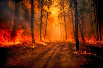  Big forest fire