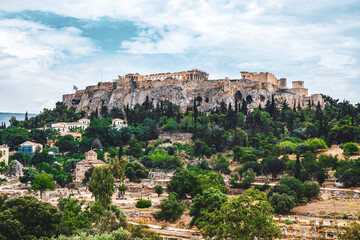 Fototapeta na wymiar vue acropole Athènes Grèce