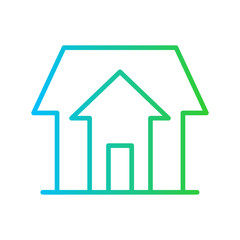 Business Properties Business and Finance icon with green and blue gradient outline style. apartment, building, rent, architecture, residential, real estate, location. Vector illustration