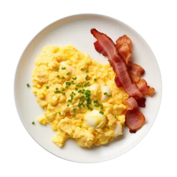 scrambled eggs on plate watercolor 22418344 PNG