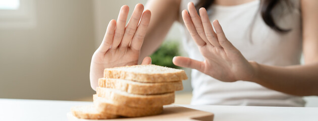 person avoid to eating white bread for her health.