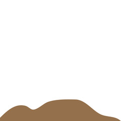 Illustration of Pile of Brown Soil