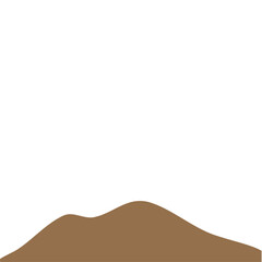 Illustration of Pile of Brown Soil