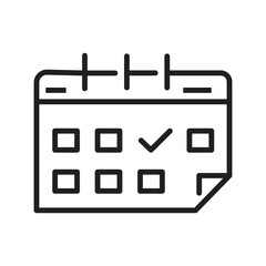 nice minimalist schedule or date icon can be used as a theme recommendation or other things