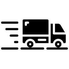 fast shipping glyph vector icon