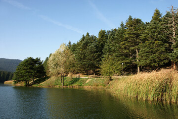 Golcuk Lake in Bolu, Turkey, is one of the country's important natural areas.