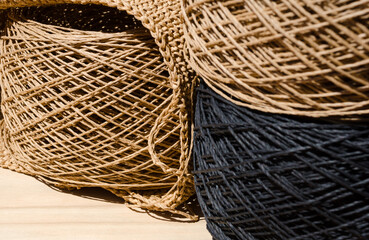 Raffia is an organic, ecological, wood fiber that is easy to crochet.