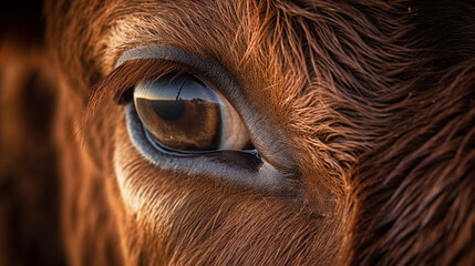 horse eye close up HD 8K wallpaper Stock Photographic Image