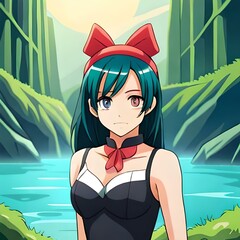 Anime girl in a dress