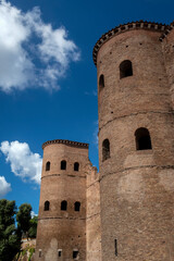 Fototapeta na wymiar Fortification dans le centre historique de Rome