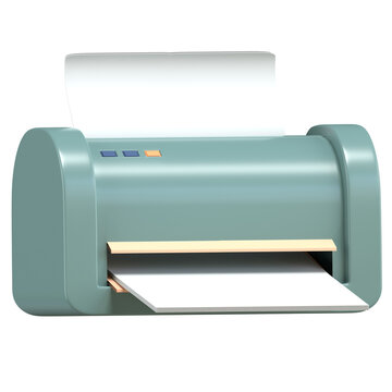 3d illustration of printer with high quality render