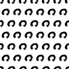 Seamless pattern with sketch circles shape