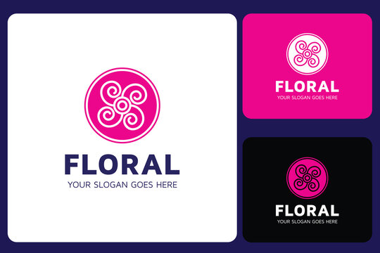 Floral Flower Logo Design Template