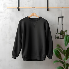 sweatshirt mockup on clothes hanger bella canvas mock up in minimal style