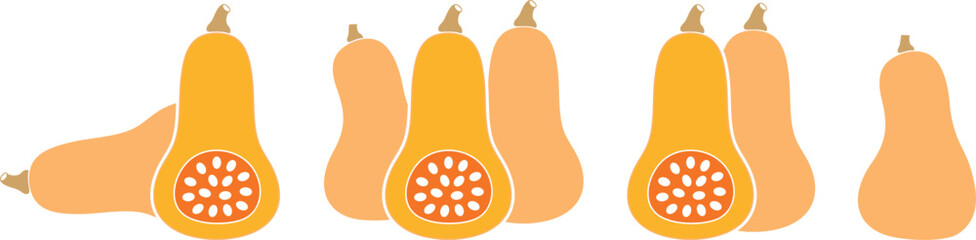 Pumpkin logo. Isolated pumpkin on white background