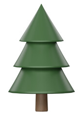 3D tree for landscape design, Garden, and park green tree. Icons for city maps, and games. Cartoon forest plants collection.