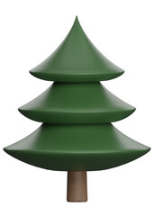 3D tree for landscape design, Garden, and park green tree. Icons for city maps, and games. Cartoon forest plants collection.