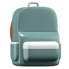 3d illustration of backpack with high quality render